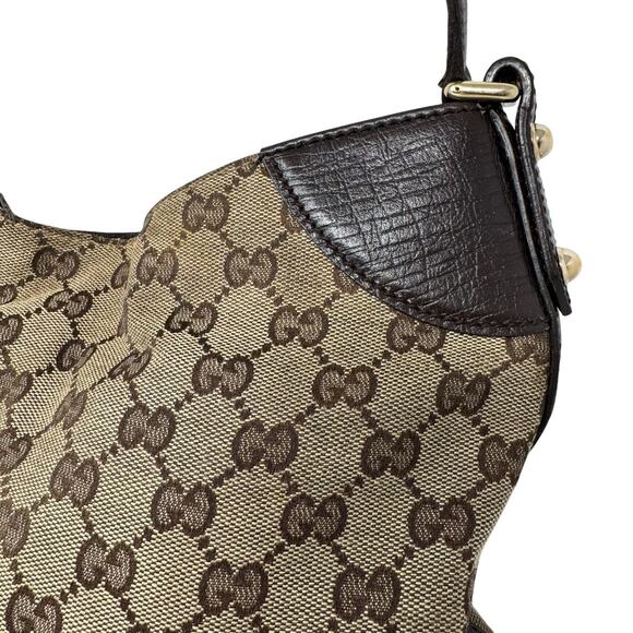 Gucci Jackie Horsebit Hobo Bag GG Canvas Monogram Brown Leather Vintage - Picture 5 of 15